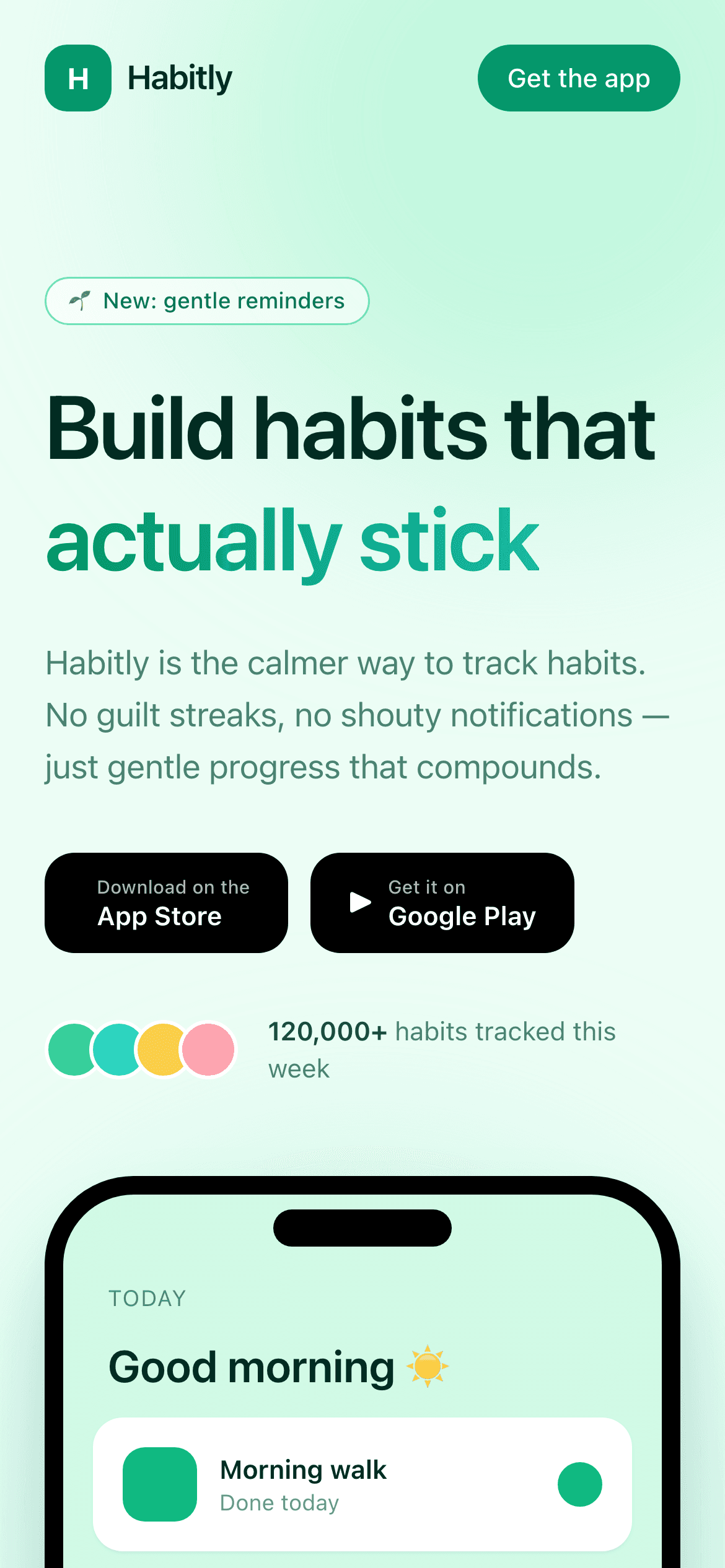 Habitly mobile screenshot